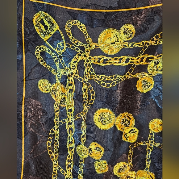 Water silk 34" Sq. Scarf polyester head, neck ware (nb) - Picture 7 of 7